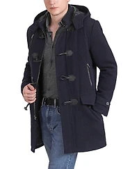 Bgsd Men Tyson Wool Blend Leather Trimmed Toggle Coat