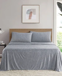 Urban Habitat Comfort Cool Jersey Knit Nylon Blend 4-Piece Sheet Set, Full
