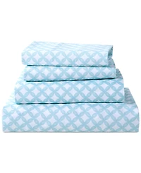 Sunham Microfiber Easy Care Printed -Pc. Sheet Set