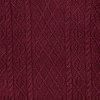 Hope & Henry Men's Mock Neck Cable Button Sweater with Flecks