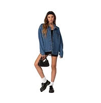 Edikted Women's Dalia oversized denim jacket
