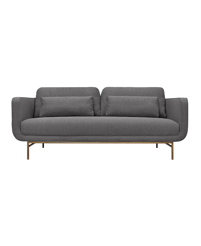 Armen Living Lilou 77" Polyester with Metal Legs Sofa