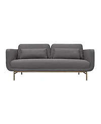 Armen Living Lilou 77" Polyester with Metal Legs Sofa