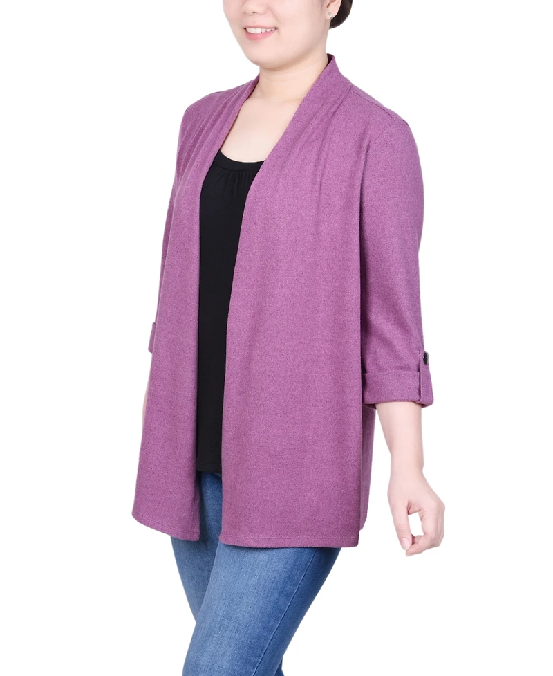 Ny Collection Petite 3/4 Sleeve Two in One Top