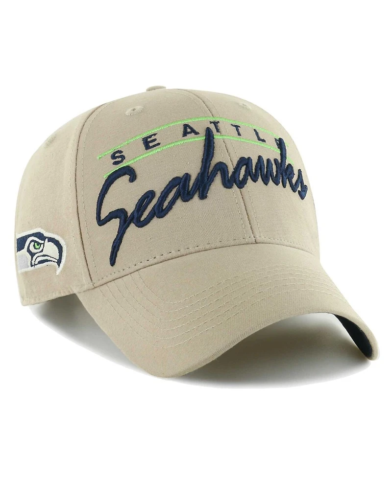 Men's '47 Brand Khaki Seattle Seahawks Atwood Mvp Adjustable Hat