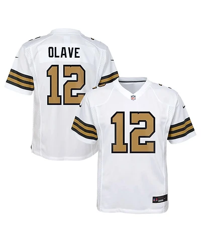 Big Boys Nike Chris Olave White New Orleans Saints Game Jersey