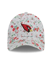 Women's New Era Gray Arizona Cardinals Bouquet 9TWENTY Adjustable Hat