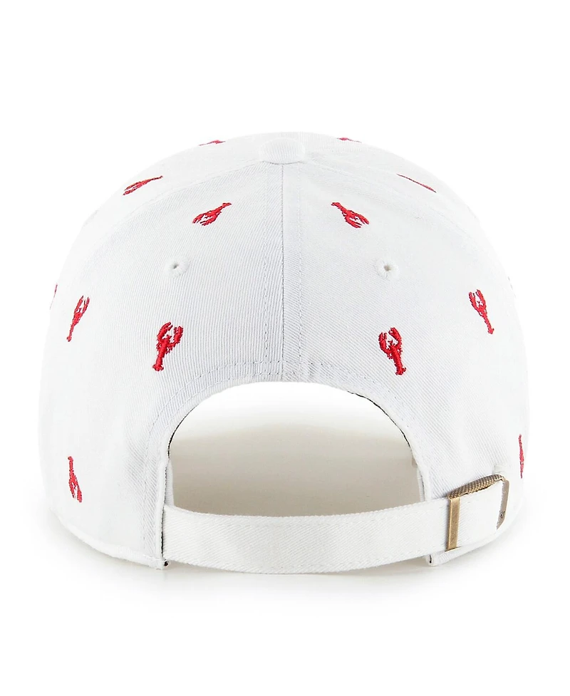 Men's and Women's '47 Brand White New England Patriots Confetti Clean Up Adjustable Hat