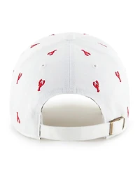 Men's and Women's '47 Brand White New England Patriots Confetti Clean Up Adjustable Hat