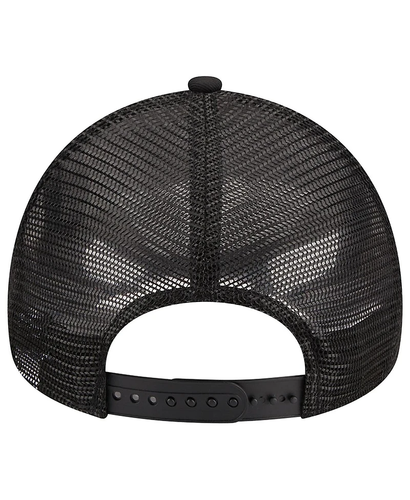 Men's New Era Black Toronto Blue Jays A-Frame 9FORTY Trucker Adjustable Hat