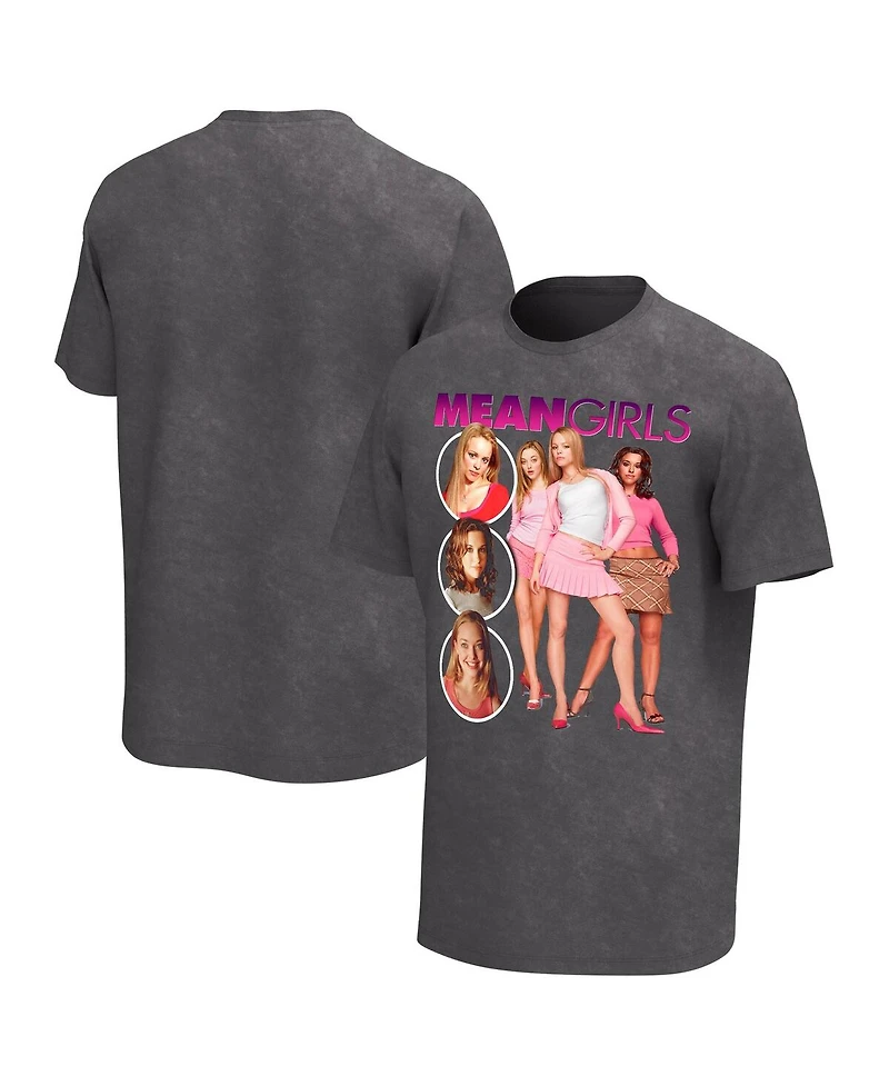 Men's Black Mean Girls Washed Graphic T-shirt