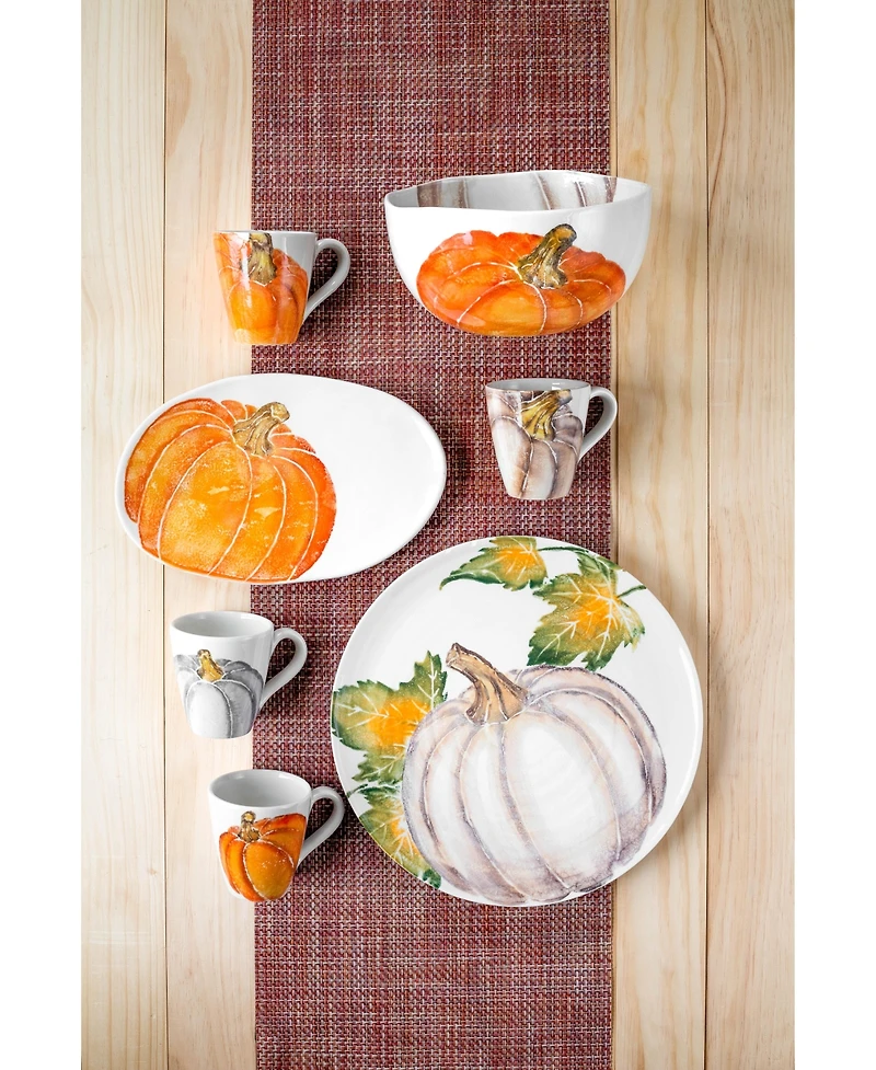 Vietri Pumpkins Assorted Mugs - Set of 4
