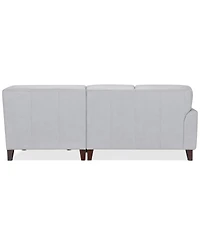 Closeout! Ashlinn 94" 3-Pc. Pastel Leather Sectional, Created for Macy's