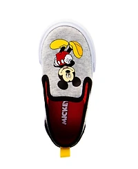 Disney Little Boys Mickey Mouse Slip On Canvas Sneakers