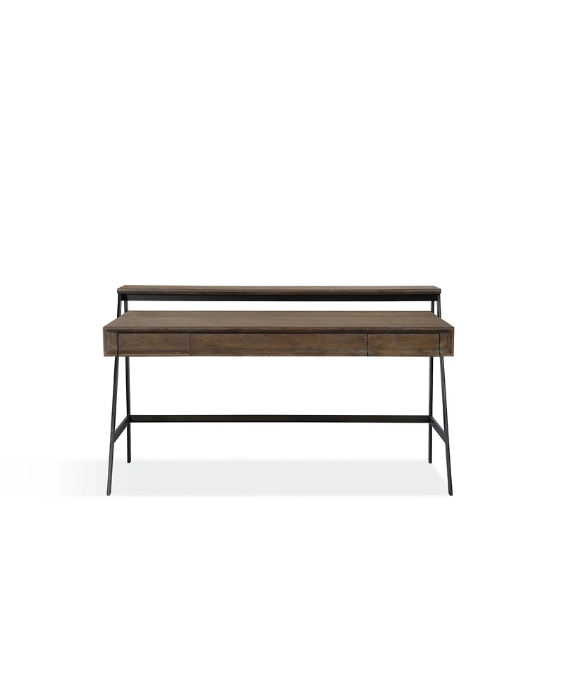 Finch 60" Wood and Metal Secretary Desk