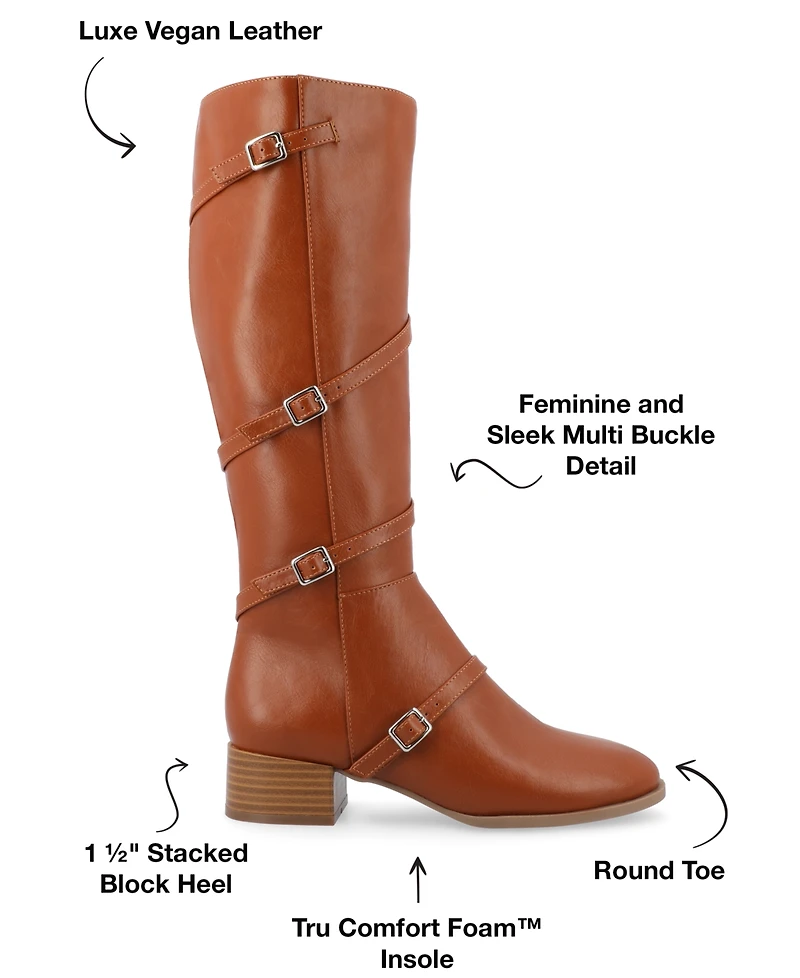 Journee Collection Women's Elettra Regular Calf Boots
