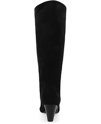 Journee Collection Women's Jovey Kitten Heel Tall Boots