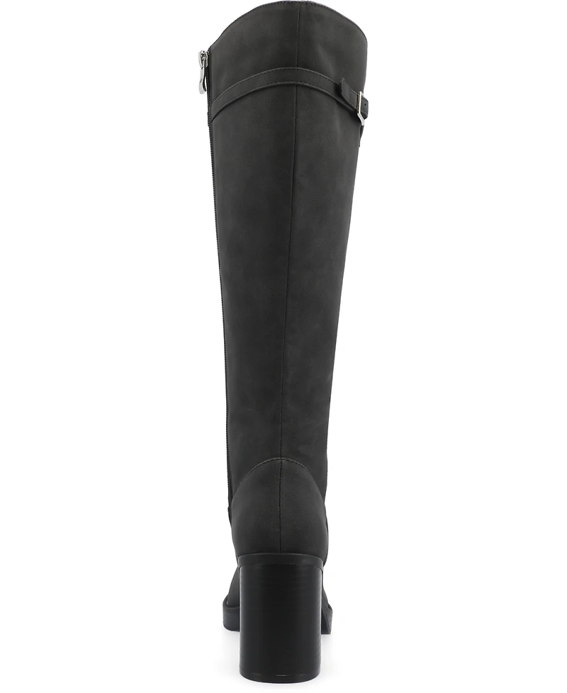 Journee Collection Women's Letice Square Toe Platform Knee High Boots