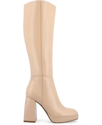 Journee Collection Women's Mylah Platform Block Heel Knee High Boots