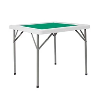 Emma+Oliver 34.5" Square 4-Player Folding Card Game Table With Playing Surface And Cup Holders