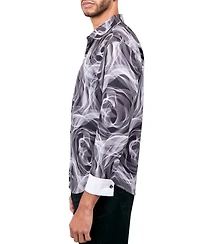 Society of Threads Men's Regular-Fit Non-Iron Performance Stretch Abstract Floral Button-Down Shirt