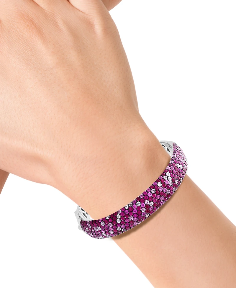 Ruby (7-1/3 ct. t.w.) & Pink Sapphire (7-1/3 ct. t.w.) Ombre Bangle Bracelet in Sterling Silver