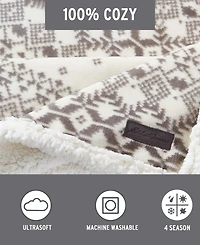 Eddie Bauer Fair Isle Peak Ultra Soft Throw, 60" x 50"