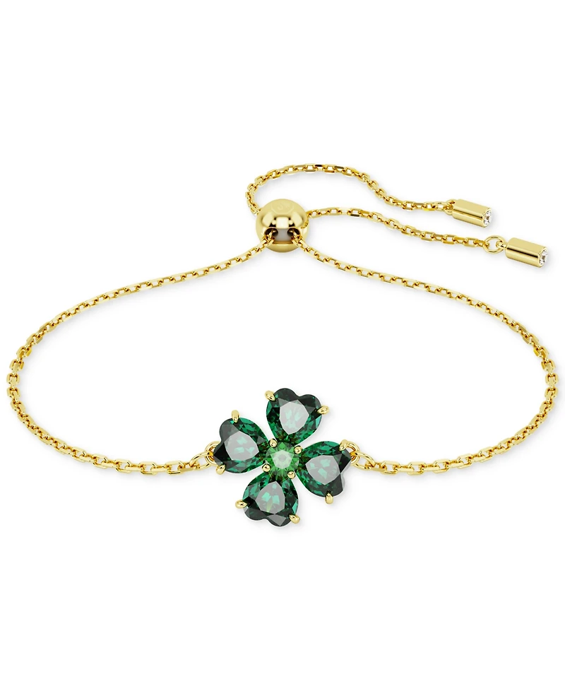 Swarovski Gold-Tone Idyllia Green Crystal Bracelet