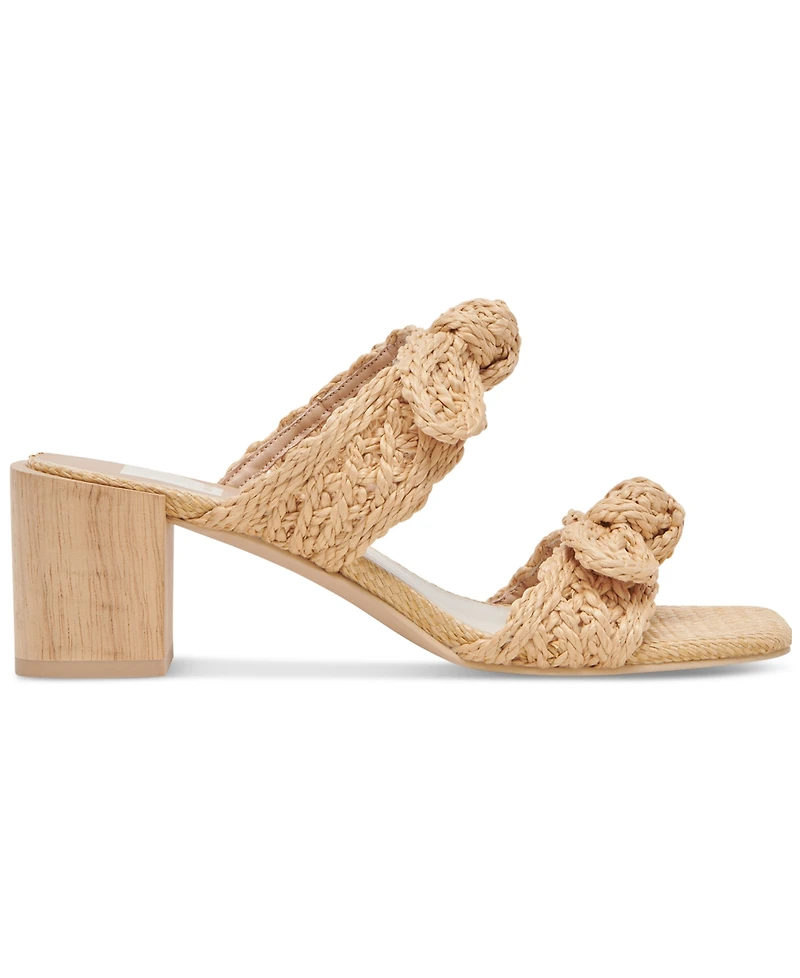 Dolce Vita Women's Zemmie Bow Double-Band Slide High-Heel Dress Sandals