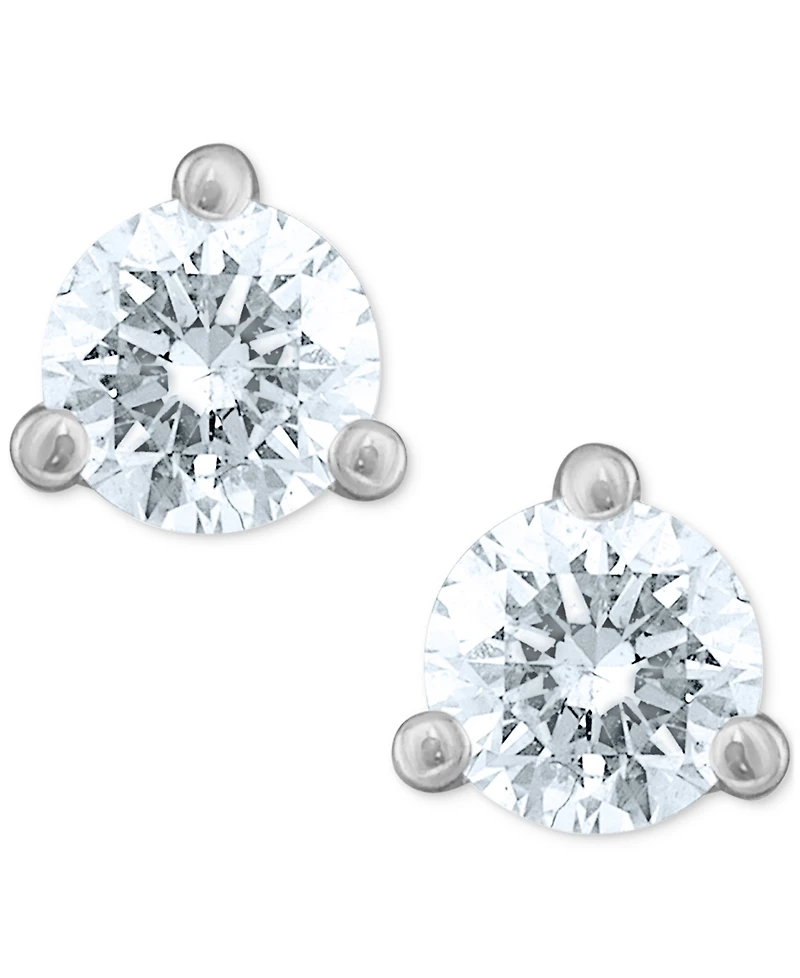 Certified Near Colorless Diamond Stud Earrings (1/3 ct. t.w.) 18k White or Yellow Gold