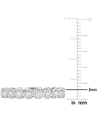 Diamond Bezel Semi-Eternity Band (1/3 ct. t.w.) 14k Gold