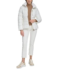 Calvin Klein Women's Faux-Fur-Trim Hooded Puffer Coat, Created for Macy's