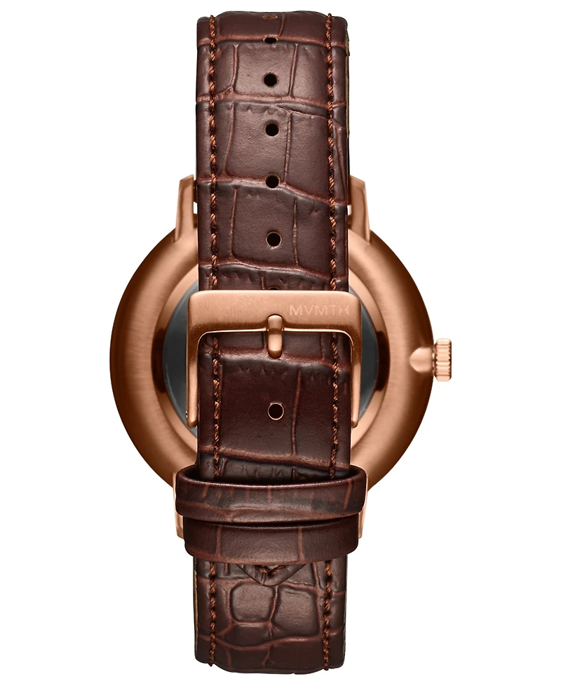 Mvmt Men's Legacy Slim Automatic Brown Leather Watch 42mm