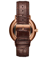 Mvmt Men's Legacy Slim Automatic Brown Leather Watch 42mm