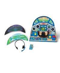 Melissa and Doug Jet Pilot Interactive Dashboard Wooden Toy for Boys and Girls