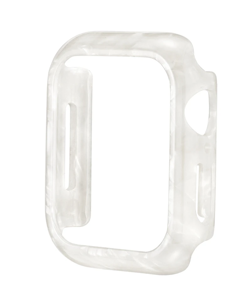 Anne Klein Women's Marbleized Ivory Acetate Protective Case designed for Apple Watch 40mm