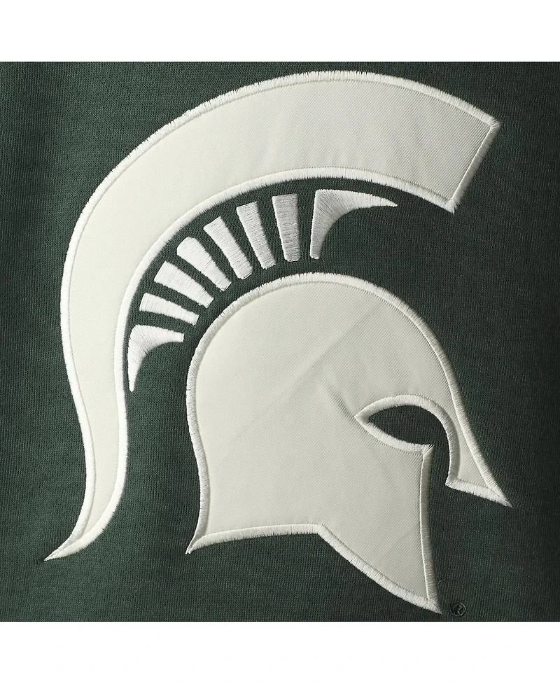 Men's Colosseum Green Michigan State Spartans 2.0 Lace-Up Pullover Hoodie