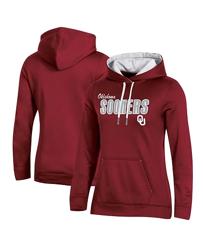 Women's Champion Crimson Oklahoma Sooners Team Pullover Hoodie