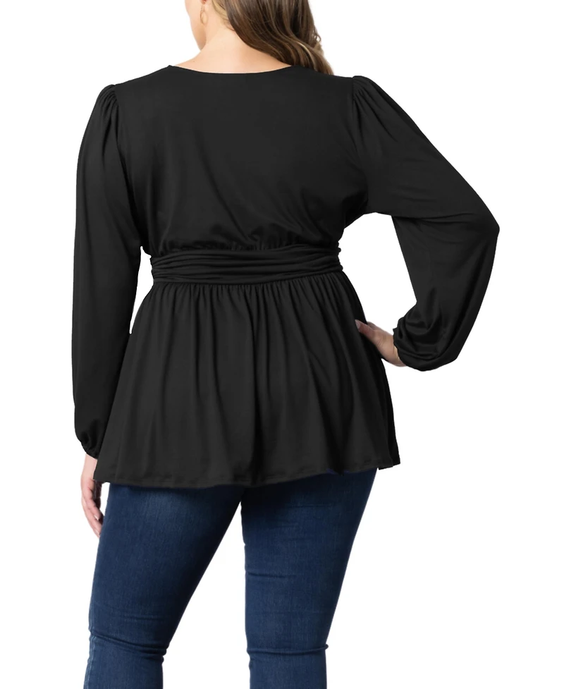 Women's Plus Leah Long Sleeve Tunic Top