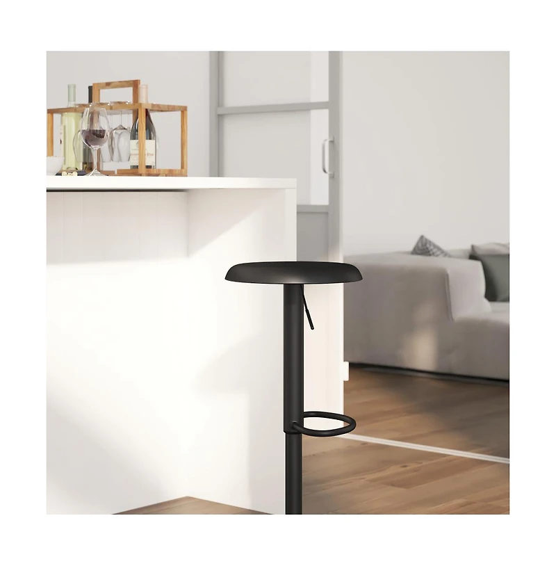 Audrey Retro Style Height Adjustable Barstool With Footrest