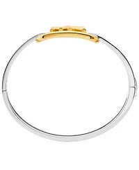 Michael Kors Two-Tone Sterling Silver Pave Empire Link Bangle