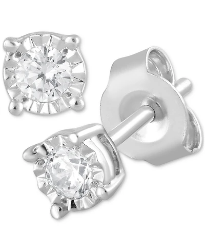 Forever Grown Diamonds Lab Grown Diamond Stud Earrings (1/5 ct. t.w.) in Sterling Silver