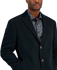 Tallia Men's Three-Button Wool Blend Overcoat