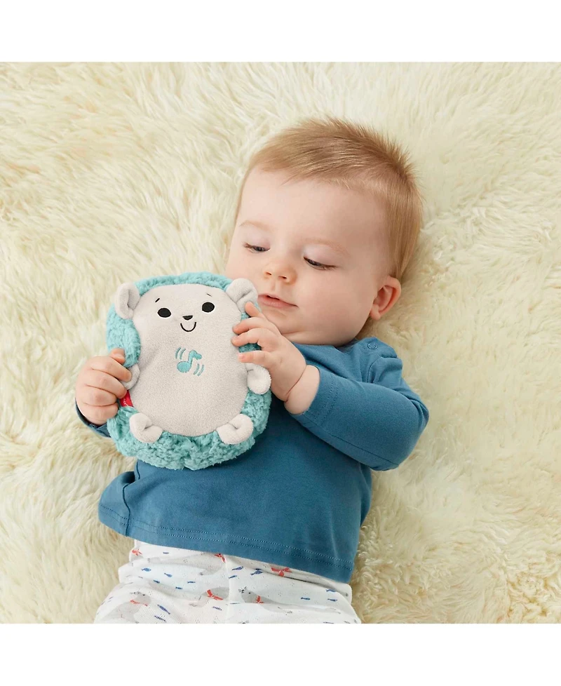Fisher Price Calming Vibes Hedgehog Soother, Portable Infant Plush Pal