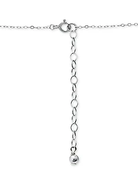 Giani Bernini Cubic Zirconia Marquise Cross Pendant Necklace in Sterling Silver, 16" + 2" extender, Created for Macy's