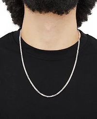 Wheat Link 24" Chain Necklace (2-1/2mm) in 18k Gold-Plated Sterling Silver or Sterling Silver
