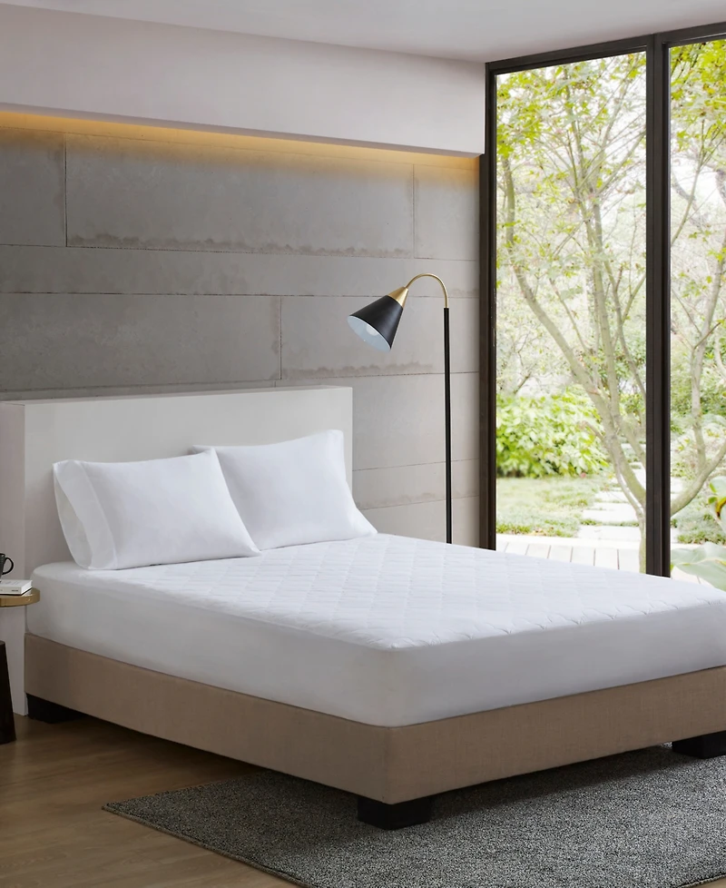 Madison Park All Natural Cotton Percale Quilted Mattress Pad