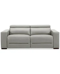Nevio 82" 2-Pc. Leather Sectional with 2 Power Recliners and Headrests, Created For Macy's