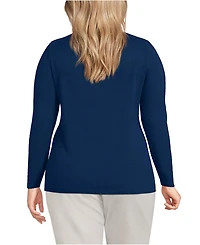 Lands' End Women's Plus Cashmere Cardigan Sweater