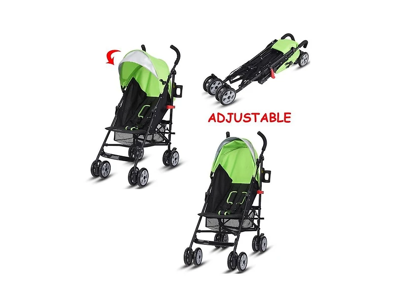 Slickblue Girls Folding Lightweight Umbrella Travel Stroller
